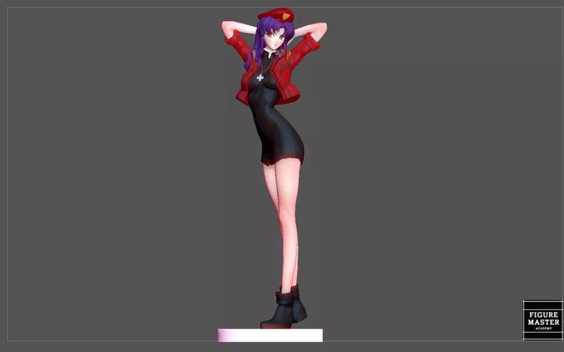 MISATO KATSURAGI UNIFORM VERSION EVANGELION ANIME GIRL CHARACTER