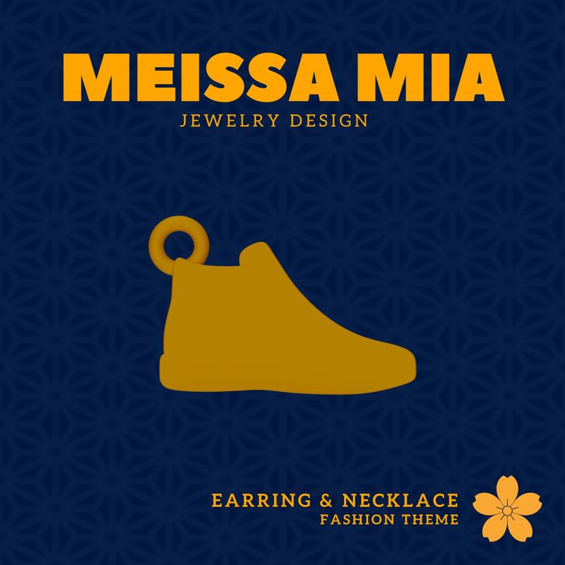 Strut in Style – 3D Print File for Shoes Earrings & Necklace - Shoes Earring - sneaker Necklace - Girl's Footware Fashion