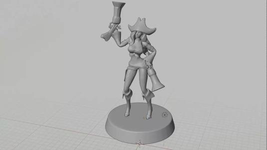Miss Fortune 3D Model for print