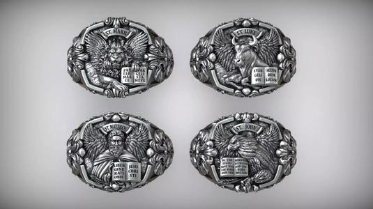 4th Holy Biblical Apostles Evangelist Collection Men Rings