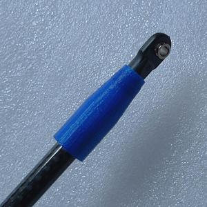 Parametric Traxxas 5347 ball joint to carbon fiber rod connector for delta printers