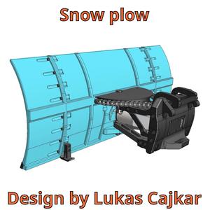 Snow plow for wheel loader Harmony 370 in 1/14 scale by Lukas Cajkar