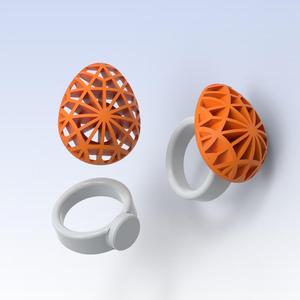 Ring with Easter and Kumiko motif Easter egg jewelry gift