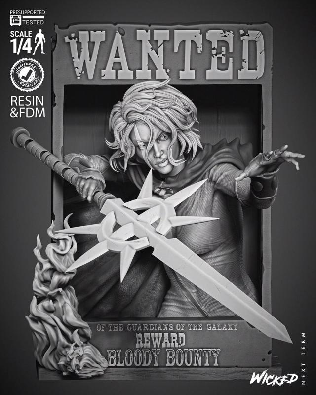 Wicked Marvel Quasar Poster Bust 3D