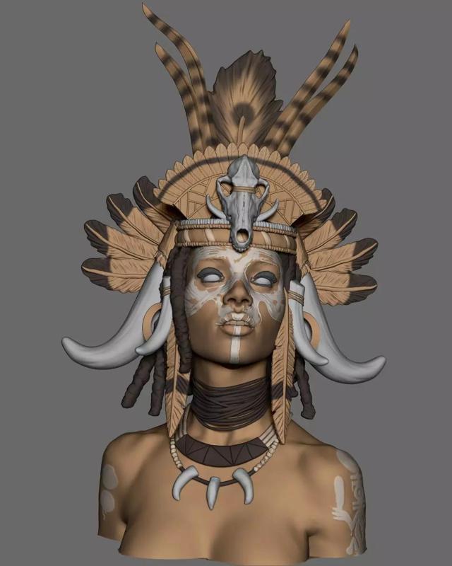 Witch Doctor Bust