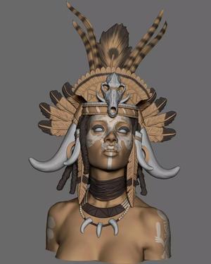 Witch Doctor Bust