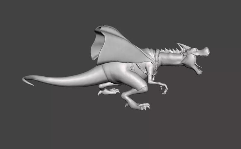 X Drake Dinosaur form 3D Model