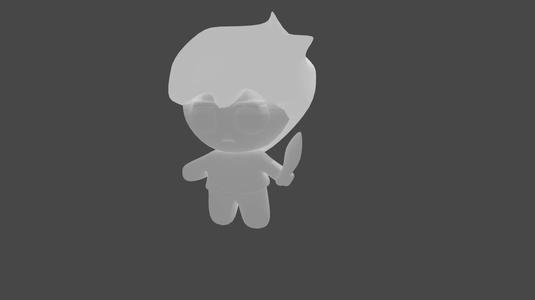 Omori plush 3d model figure