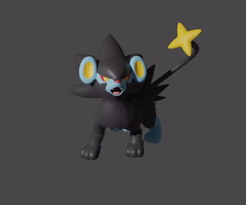 Luxray pokemon 3D print model