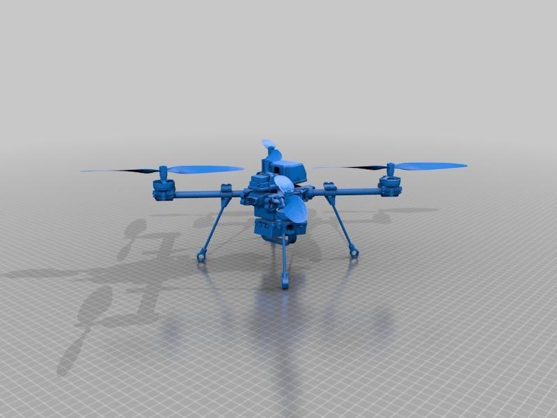 Medium Sized Quadrocopter with damped electronic plates