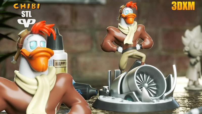 Marvel United Launchpad McQuack STL for 3D Printing ChibiSTL