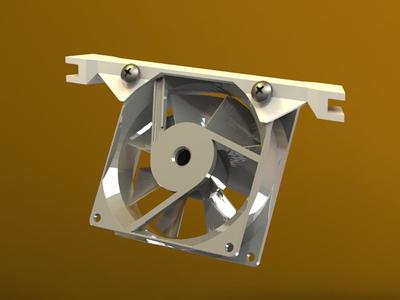 FT Kossel 2020 - 80mm RAMPS Cooling Fan Bracket