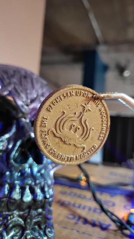 Flying Spaghetti Monster Doubloon - Parmesan Blessings