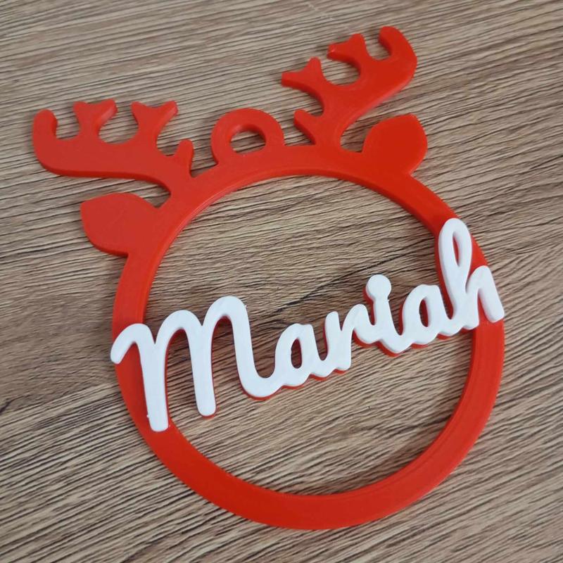 4 x Mariah, Personalized Christmas tree ball