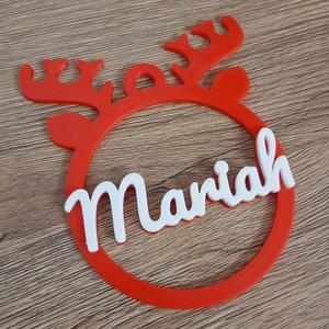 4 x Mariah, Personalized Christmas tree ball