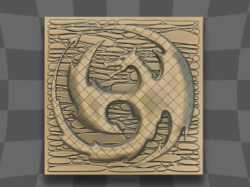 Dragon logo deco for CNC