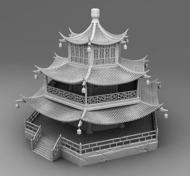 Round chinese temple
