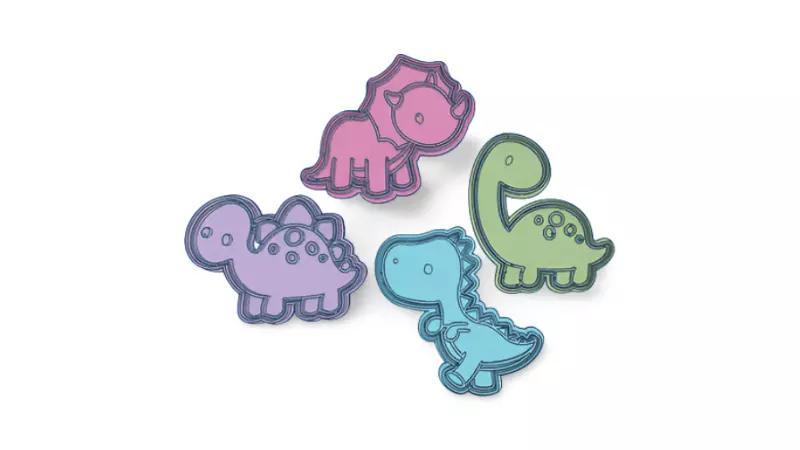 SET X 4 CORTANTES MARCADOR DINOSAURIO DINO JURASSIC JURASICO