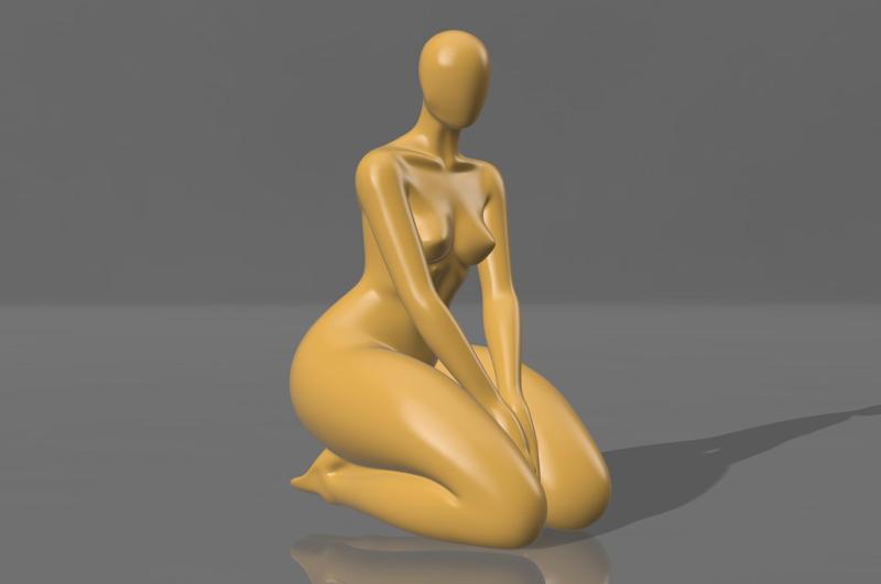 Trio Minimalist female statue "Emotion'Art" series