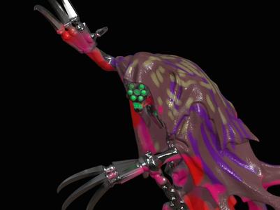 flaying space skeleton