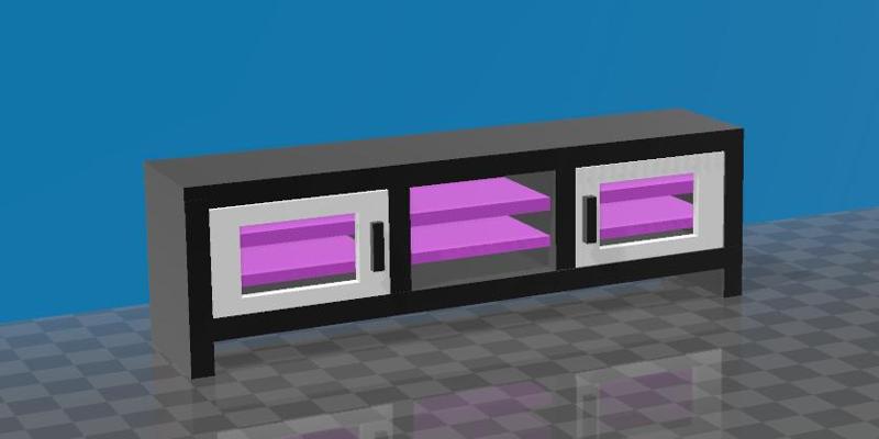 Lounge tv unit: doll furniture