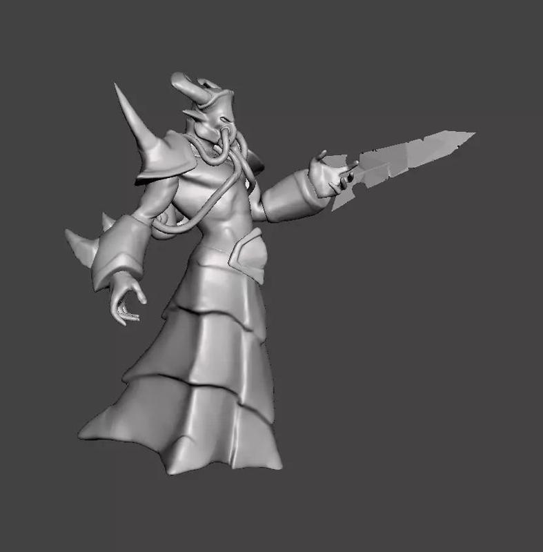 Kassadin 3D Model character holding sword