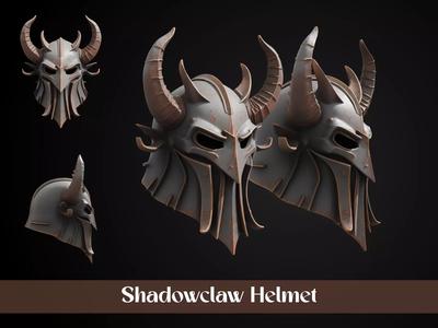 Stylized Orc Helmet - Shadowclaw