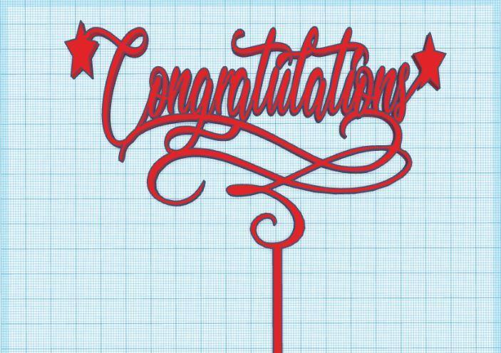 Congratulations Cake Topper
