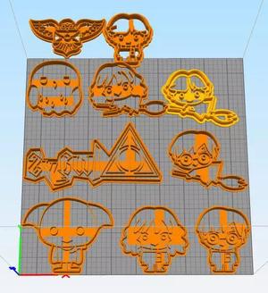 cookie cutter harry potter chibi pack set