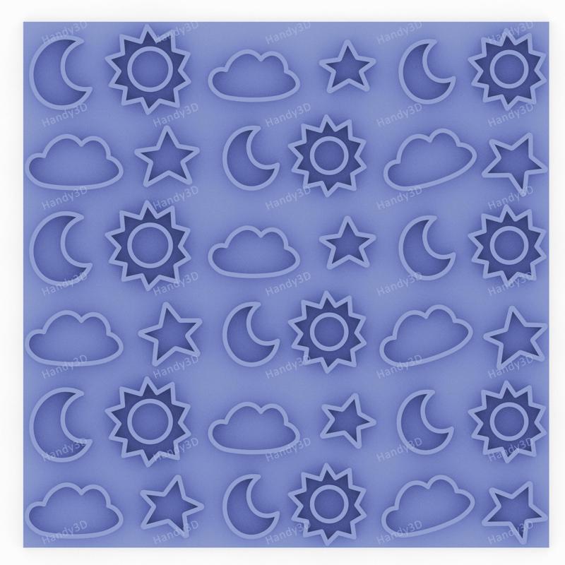 Sweet Sky - Baby Shower Cookie Texture Plate