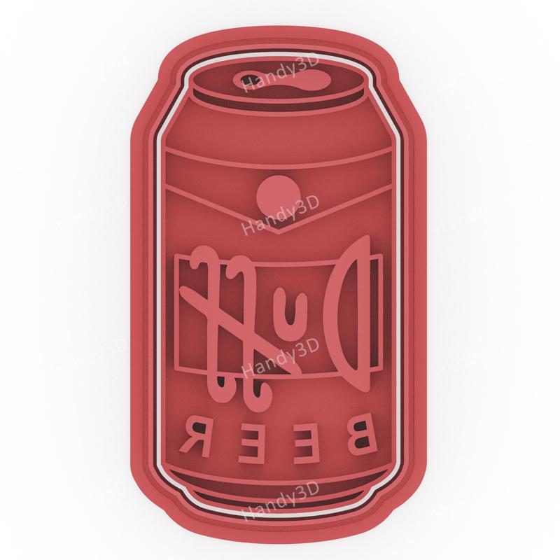 Duff Beer Cookie Cutter & Stamp - 8cm