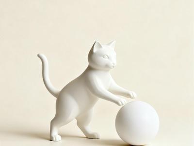 Playful Cat Creative Figurine