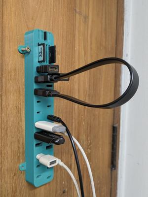 Universal Cable & Adapter Organizer (USB, HDMI, SD, etc.) – Works for Both Wall or Desk Mount
