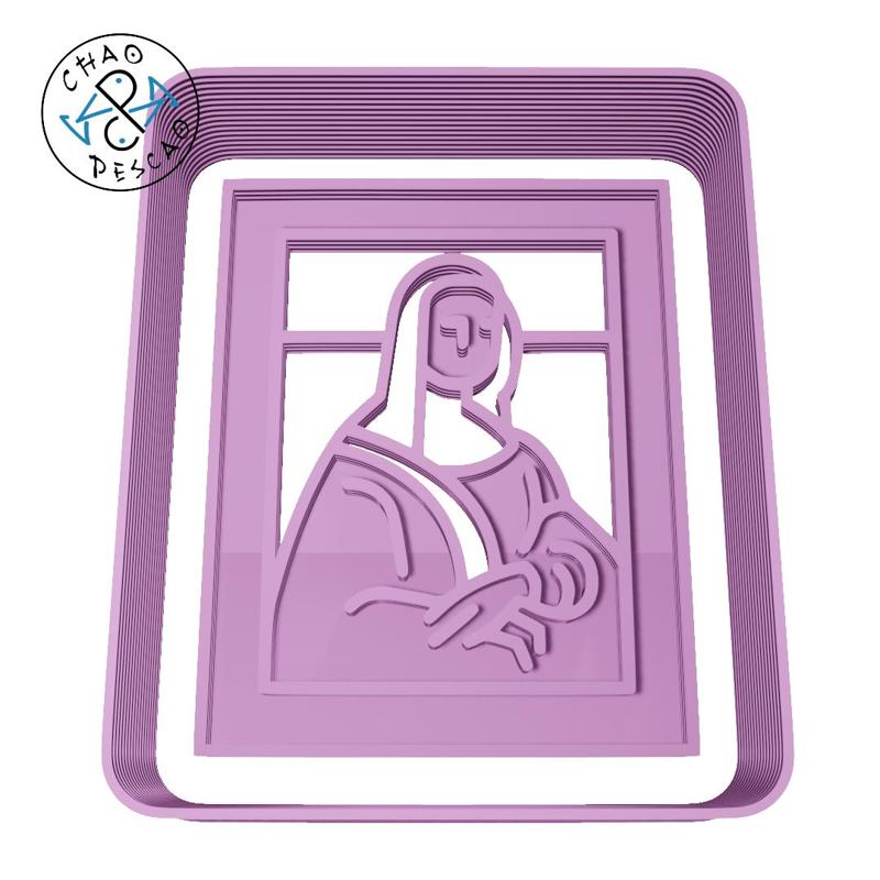 Gioconda - Mona Lisa - Leonardo da Vinci - Cookie Cutter - Fondant - Polymer Clay