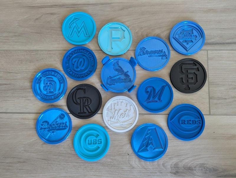 Major League Baseball National League Coaster Set w/Holder