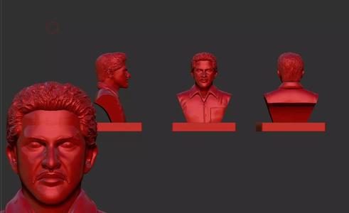 Male bust solid model