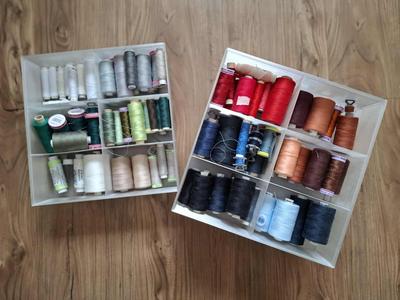 Stackable Storage Box for Sewing Spools