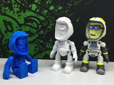 space man toy print in place 3D model