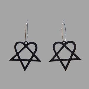 Heartagram earrings