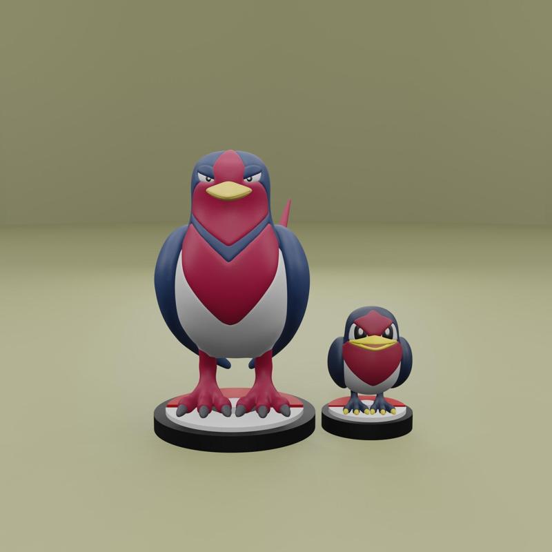 Pokemon No. 276, 277 Taillow, Swellow