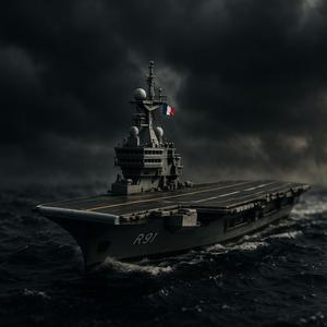 Charles de Gaulle – Low Poly Aircraft Carrier (1:3000, Free STL, Supported)