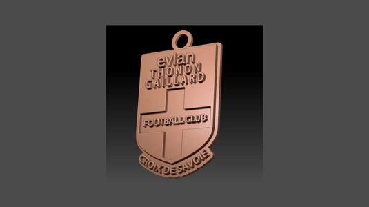 Ligue 1 Evian Thoron Gaillard Keychan badge Printable and Renderable