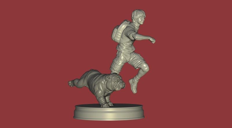 English Bulldog With Child