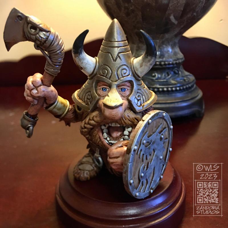 Gonk Gnome Berserker, Tabletop RPG miniature or figurine