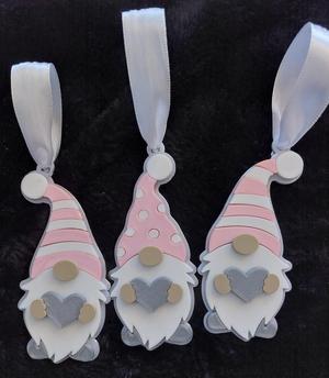 Gonk / Gnome baubles, set of 3
