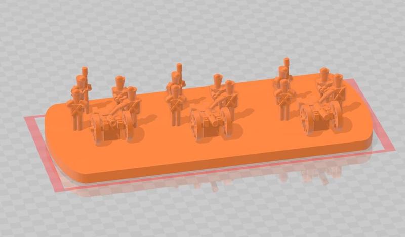 3MM FRENCH FOOT ARTILLERY (30MM BASE)