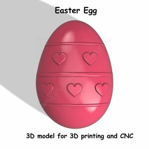 Egg with hearts Stl File