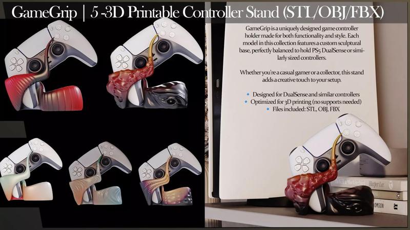 GameGrip 01 3D Printable Controller Stand
