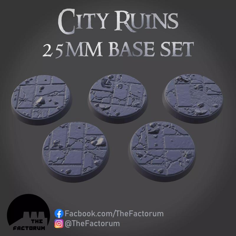 25mm City Ruins set stl file Supported