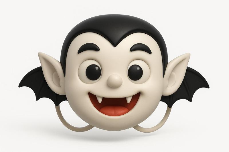 Halloween Dracula Face (Kids Type) – 3D Printable Model
